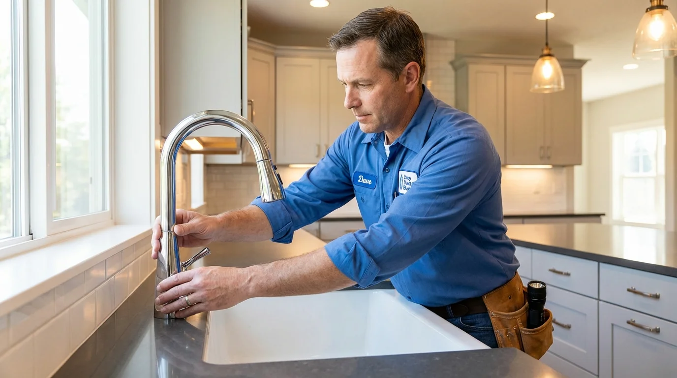 Kitchen faucet installation by Johns Plumbing LLC in Horace